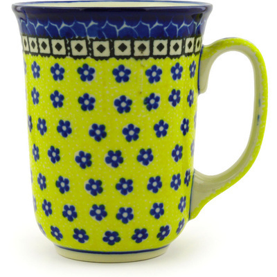 Polish Pottery Bistro Mug Sunburst Daisies