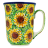 Polish Pottery Bistro Mug Sunflower Bliss UNIKAT