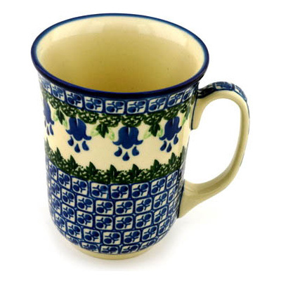 Polish Pottery Bistro Mug Texas Bluebell