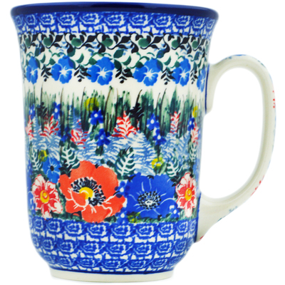 Polish Pottery Bistro Mug Touch Of Beauty UNIKAT