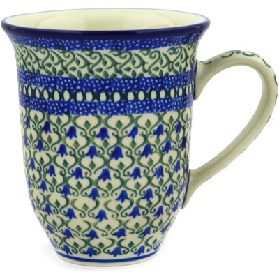 Polish Pottery Bistro Mug Tulip Trellis