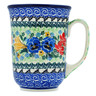 Polish Pottery Bistro Mug Vibrant Bouquet UNIKAT