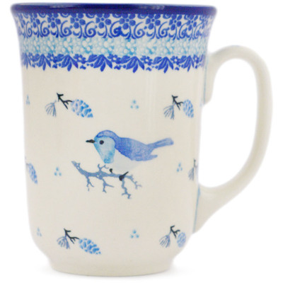 Polish Pottery Bistro Mug Winter Acorn