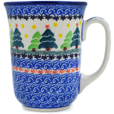 Polish Pottery Bistro Mug Winter Tree