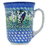 Polish Pottery Bistro Mug Wondrous Woodpecker UNIKAT