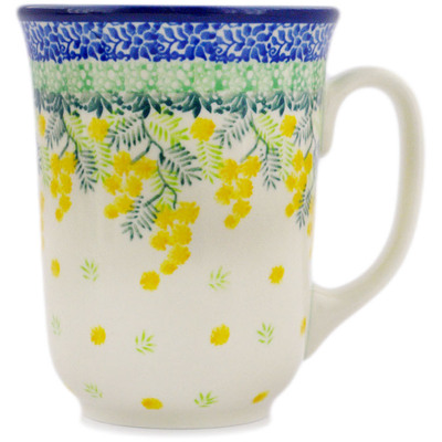 Polish Pottery Bistro Mug Yellow Billy Buttons
