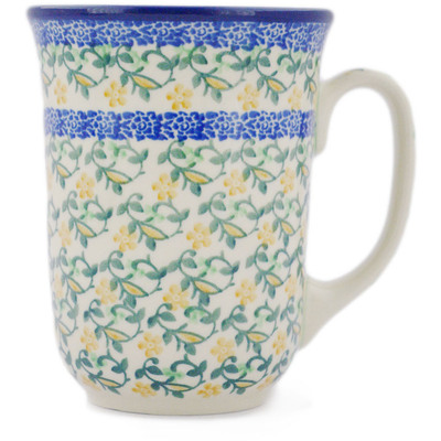 Polish Pottery Bistro Mug Yellow Buds