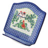 Polish Pottery Book Stand 9&quot; Cozy Bullfinch UNIKAT