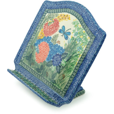 Polish Pottery Book Stand 9&quot; Garden Delight UNIKAT