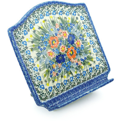 Polish Pottery Book Stand 9&quot; Touch Of Beauty UNIKAT