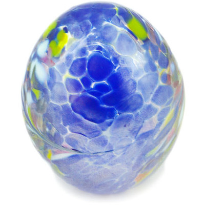 Glass Borowski Hand-blown Glass Egg Figurine Blue