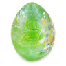 Glass Borowski Hand-blown Glass Egg Figurine Frosty Green