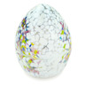 Glass Borowski Hand-blown Glass Egg Figurine Frosty White