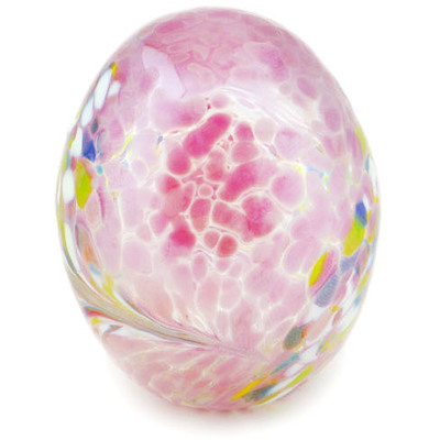 Glass Borowski Hand-blown Glass Egg Figurine Pink Mist