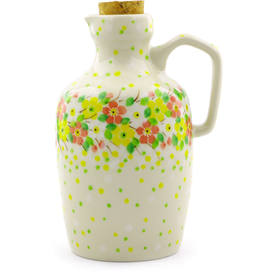 Polish Pottery Bottle 16 oz Peaceful Periwinkle UNIKAT