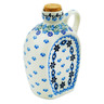 Polish Pottery Bottle 19 oz Blue Drops