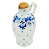 Polish Pottery Bottle 19 oz Blue Spring