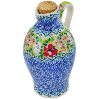 Polish Pottery Bottle 19 oz Petal Dance UNIKAT