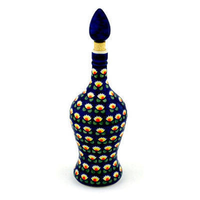 Polish Pottery Bottle 22 oz Waterlily