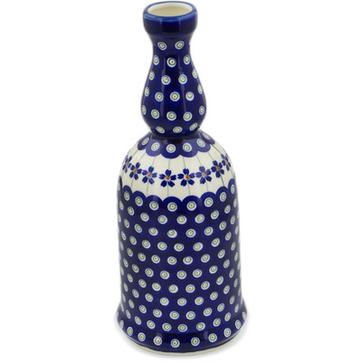 Polish Pottery Bottle 30 oz Flowering Peacock