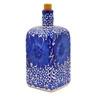 Polish Pottery Bottle 333 oz Cobalt Fantasy