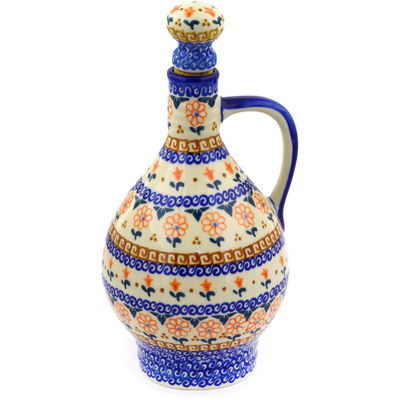 Polish Pottery Bottle 34 oz Amarillo