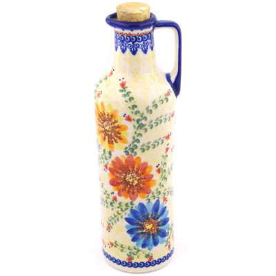 Polish Pottery Bottle 34 oz UNIKAT