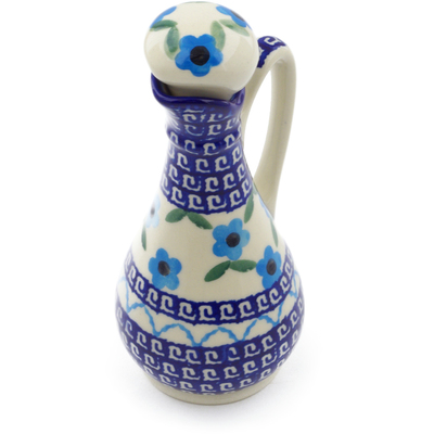 Polish Pottery Bottle 5 oz Greek Daisies