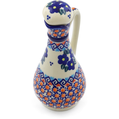 Polish Pottery Bottle 5 oz Summer Flowers