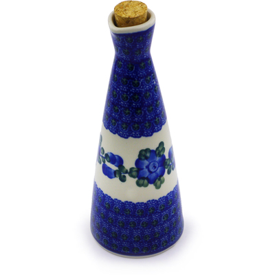 Polish Pottery Bottle 7 oz Blue Poppies