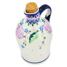 Polish Pottery Bottle 8 oz Retro Rose UNIKAT