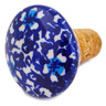 Polish Pottery Bottle Stopper 2&quot; Flowers On The Lake