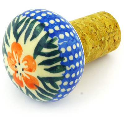 Polish Pottery Bottle Stopper 2&quot;