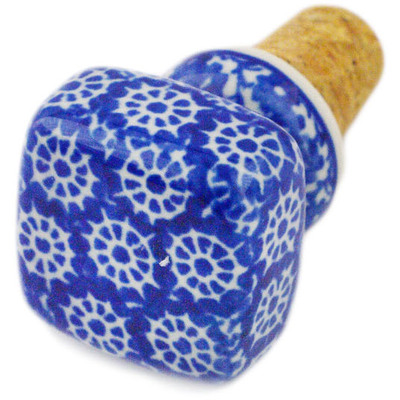 Polish Pottery Bottle Stopper 2&quot; Ship Wheels