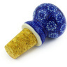 Polish Pottery Bottle Stopper 2&quot; Winter Daisies