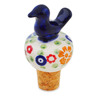 Polish Pottery Bottle Stopper 3&quot; Botanical Sprinkles UNIKAT