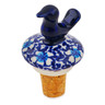 Polish Pottery Bottle Stopper 3&quot; Flowers On The Lake