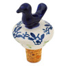 Polish Pottery Bottle Stopper 3&quot; Last Summer Flowers