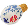 Polish Pottery Bottle Stopper 3&quot; Last Summer Flowers