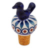 Polish Pottery Bottle Stopper 3&quot; Peacock