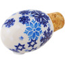 Polish Pottery Bottle Stopper 3&quot; Snowdrift