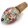 Polish Pottery Bottle Stopper 3&quot; Summer Bouquet UNIKAT