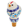 Polish Pottery Bottle Stopper 4&quot; Blue Chain UNIKAT