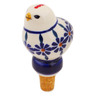 Polish Pottery Bottle Stopper 4&quot; Peacock