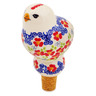 Polish Pottery Bottle Stopper 4&quot; Red Chains UNIKAT