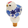 Polish Pottery Bottle Stopper 4&quot; Snowdrift