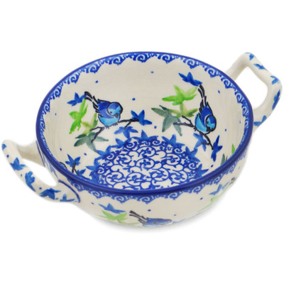 Polish Pottery Bouillon Cup 10 oz Birdy Babies
