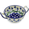 Polish Pottery Bouillon Cup 10 oz Bleeding Heart Peacock