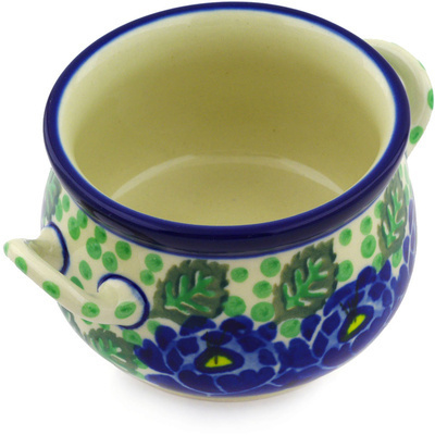 Polish Pottery Bouillon Cup 12 oz Blue Bliss