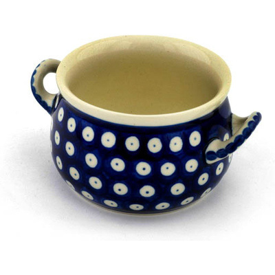 Polish Pottery Bouillon Cup 12 oz Blue Eyes